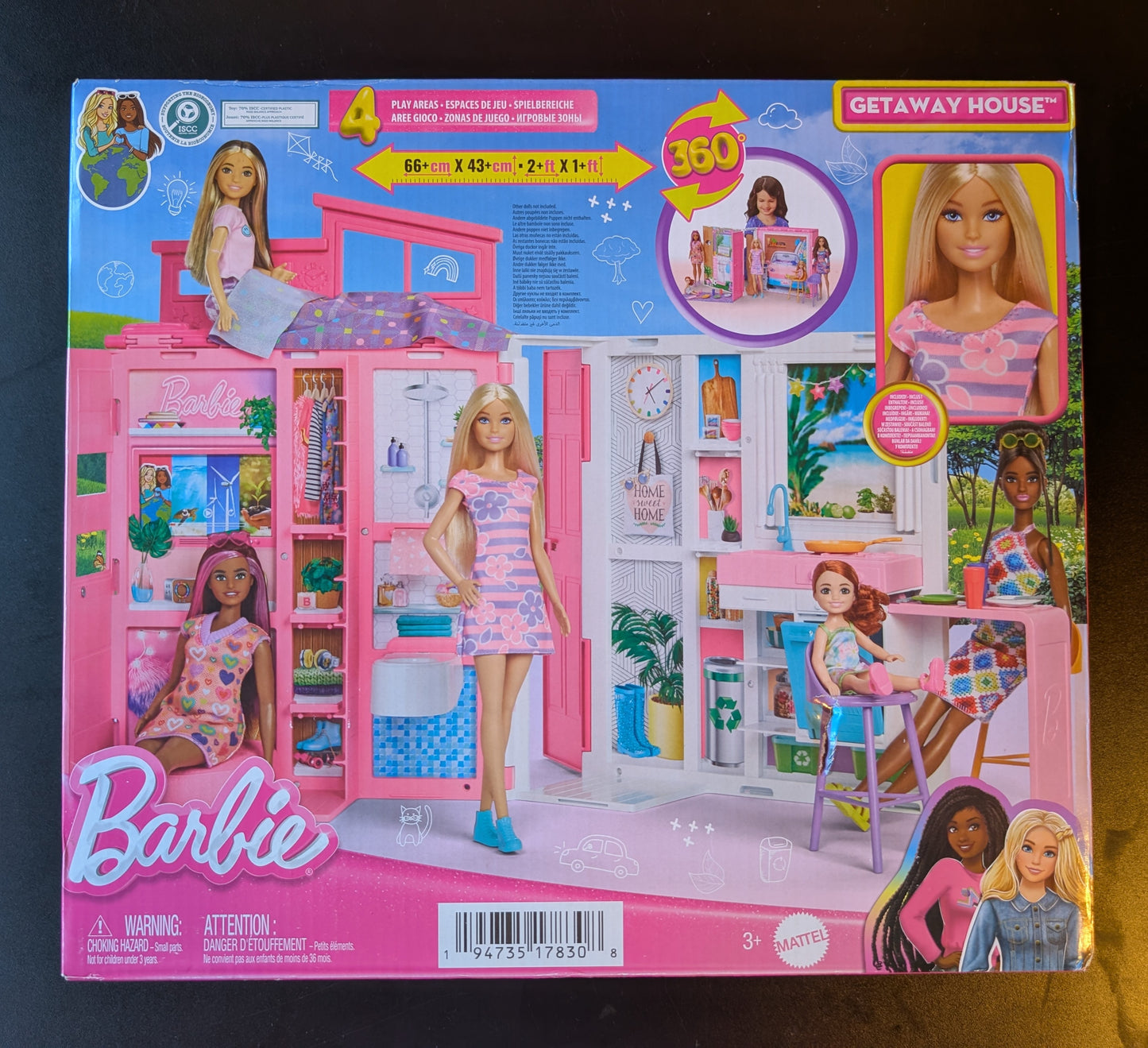 Mattel - Barbie - Ferienhaus Puppe und Spielset, Kulisse - Neu & OVP